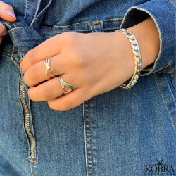 Hndlavet "Lennox" ring i slv