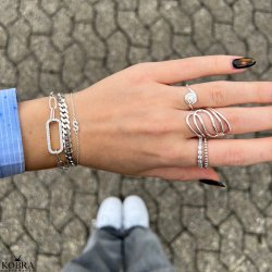 "Numa" kurvet sterling slv ring