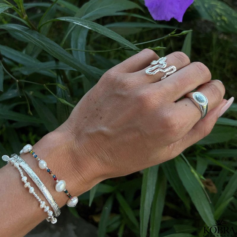 "Nagini Organic" sterling slv slange ring