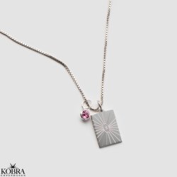 "Mayday" halskde sterling slv inklusiv personlig gravering