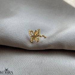 "Victoria" forgyldt sommerfugl earcuff