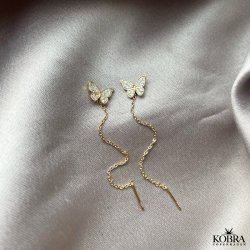 "Maddie" Sommerfugle guld reringe med trde