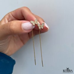 "Maddie" Sommerfugle guld reringe med trde