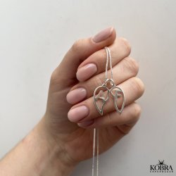 "Soulmate" slv hjertehalskde med dine bogstaver 