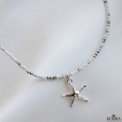 "Soul of summer" halskde med farvede sten og slv vedhng