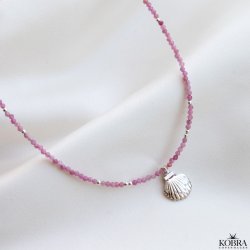 "Soul of summer" halskde med farvede sten og slv vedhng