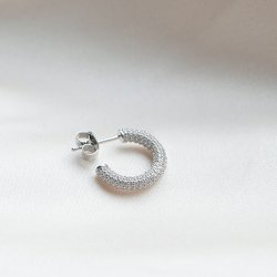 "Sparkling" �reringe i sterling s�lv med zirkonia