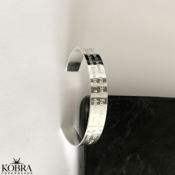 "Spencer" bredt armbånd i sterling sølv inklusiv gravering