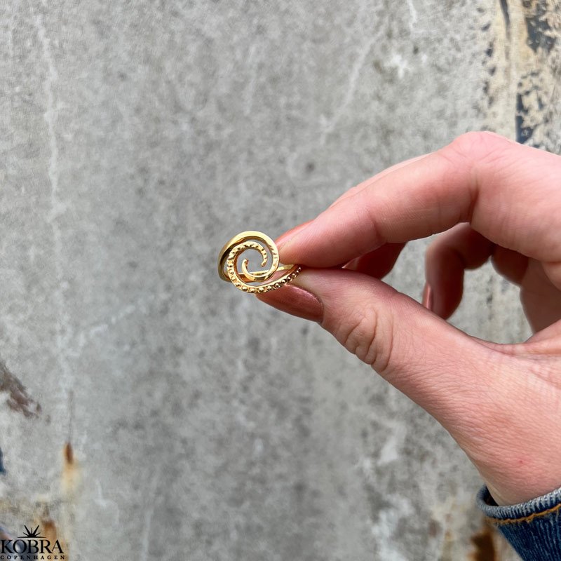 "Viana" unik forgyldt spiral ring