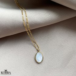 "Spirit" guld medaljon med perlemor