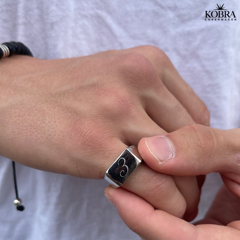 "Brandon" Stl ring med gravering