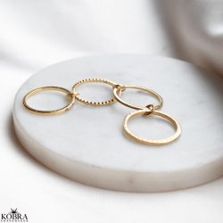 "Kelly" stacking, stress fidget ringe i guld