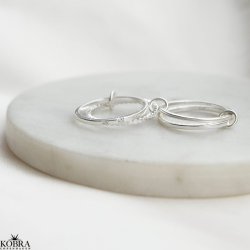 "Kelly" stacking, stress fidget ringe i slv