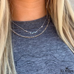 "Shooting Stars" halskde med slv stjerner