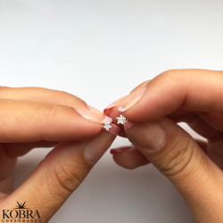 "Stardust" silver star earrings