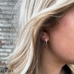 "Stardust" stjerne med sten slv 1 stk. 