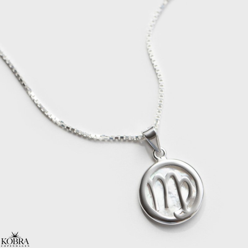 "Stargate" slv halskde med dit stjernetegn / zodiac og lille ID tag inklusiv personlig gravering