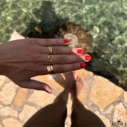 "Stella Marina" guld ring med sstjerner