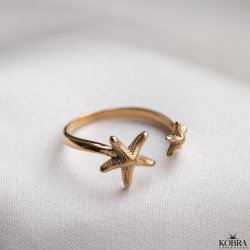 "Stella Marina" guld ring med sstjerner