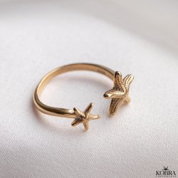 "Stella Marina" guld ring med sstjerner