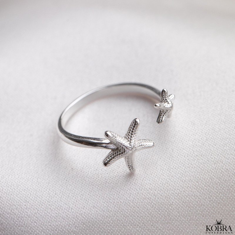 "Stella Marina" slv ring med sstjerner