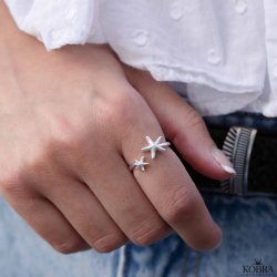 "Stella Marina" slv ring med sstjerner
