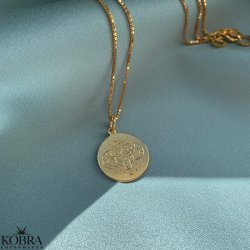 "Blazing star" zodiac necklace in 14 carat gold plated
