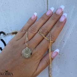 "Blazing star" zodiac necklace in 14 carat gold plated