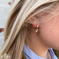 "Fallon" sm guld creoler med stjerner