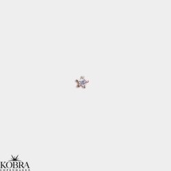 "Stardust" stjerne med sten guld 1 stk. 