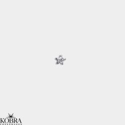 "Stardust" stjerne med sten slv 1 stk. 