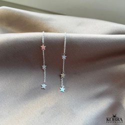 "Starlight" lange stjerne reringe i sterling slv