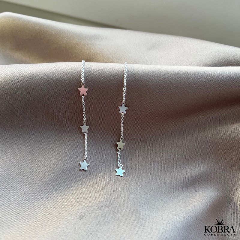 "Starlight" lange stjerne reringe i sterling slv