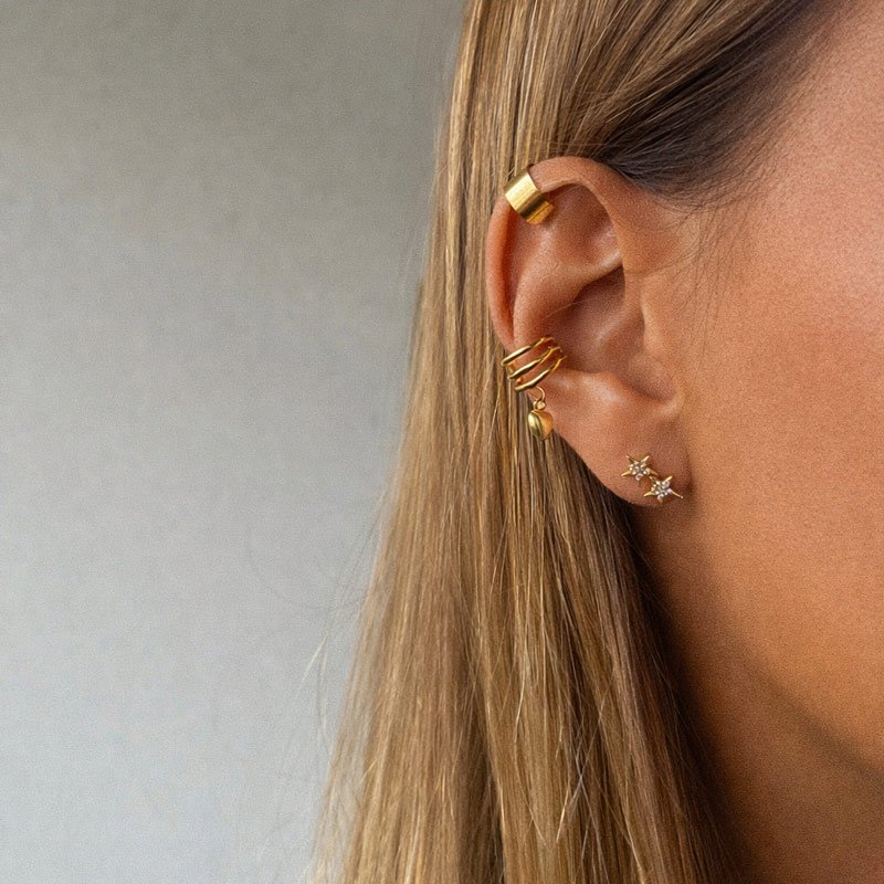 "Aya" earcuff i 18k forgyldt s�lv