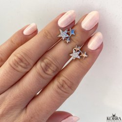 "Stars" stjerne øreringe i sterling sølv