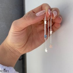 "Starlight" lange stjerne reringe i sterling slv