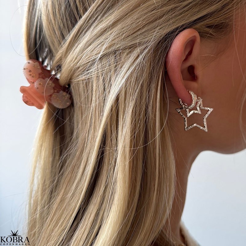 "Stargaze" hoops in sterling silver