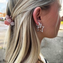 "Stargaze" hoops in sterling silver