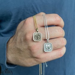 "Icon" 18 karat forgyldt stjernetegnshalskde med panzerkde