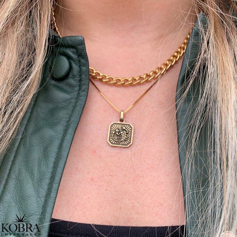 "Panzer" 18 carat gold plated chunky panzer necklace