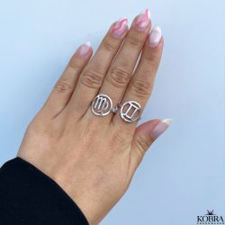 "Hoshi" stjernetegns ring i slv