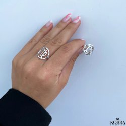 "Hoshi" stjernetegns ring i slv