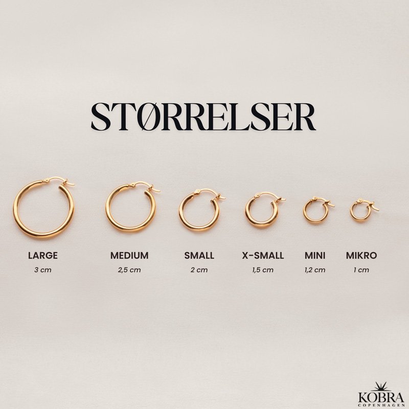 "Friday" x-small guld hoops