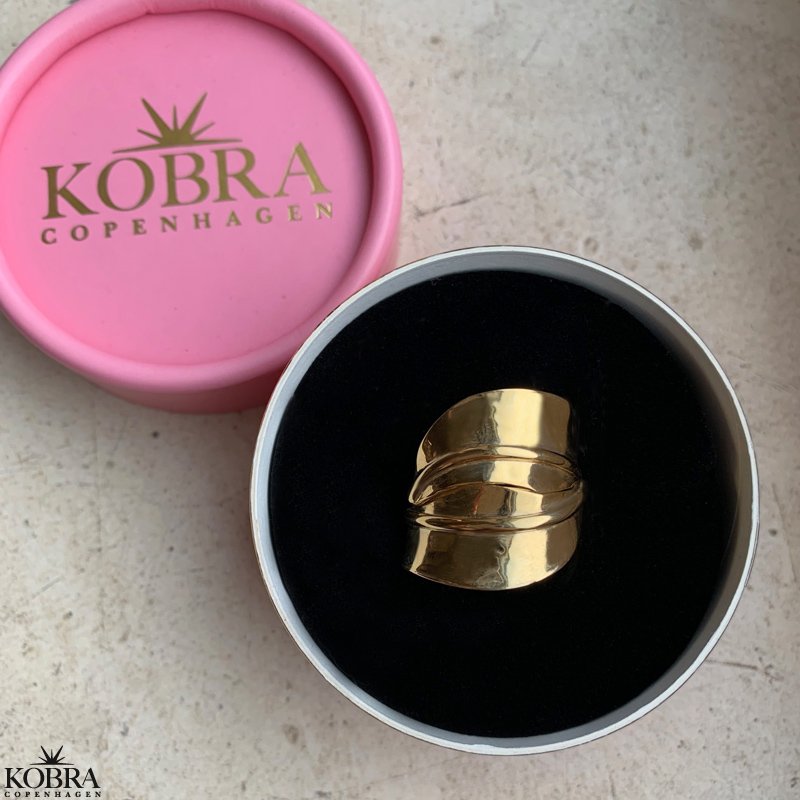 "Larissa" chunky 18 karat forgyldt ring