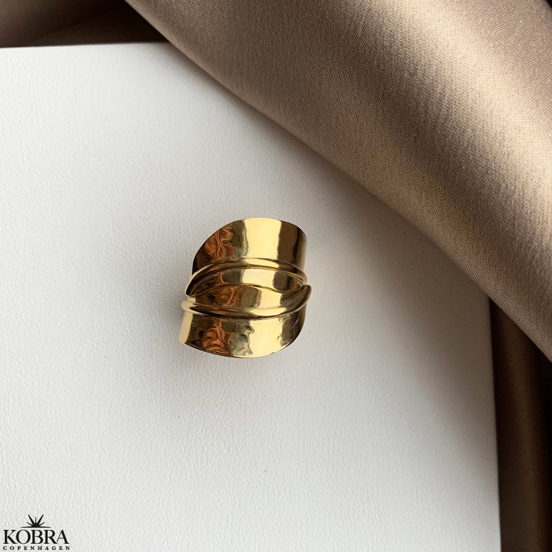"Larissa" chunky 18 karat forgyldt ring