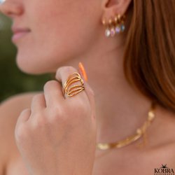 "Numa" 18 karat forgyldt ring 