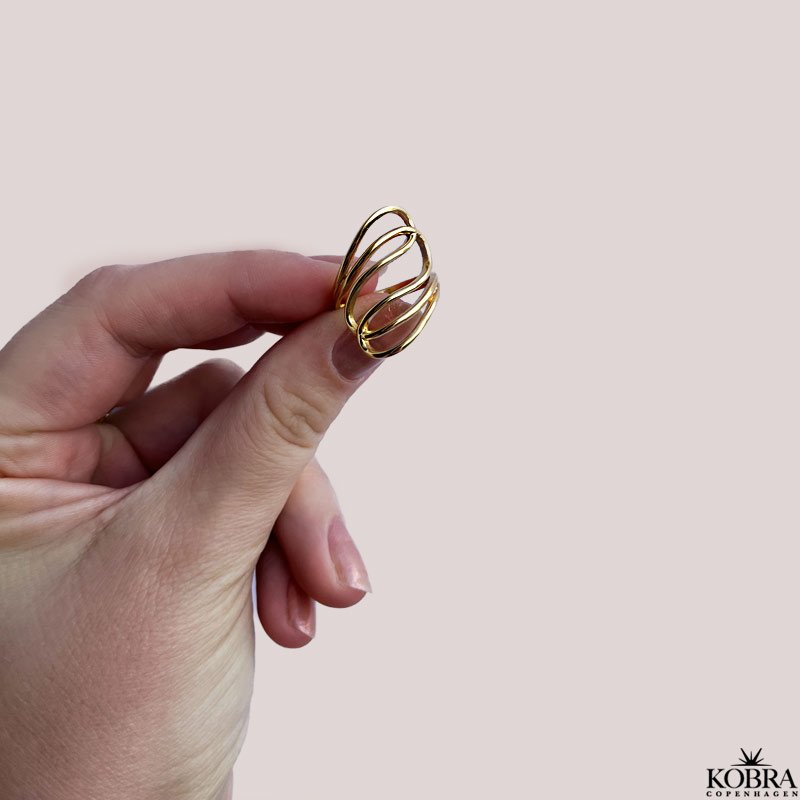 "Numa" 18 karat forgyldt ring 