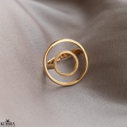 "Monni" stor statement ring i guld med cirkler
