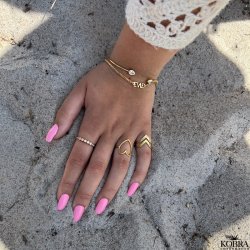 "Love" stor hjerte ring i guld