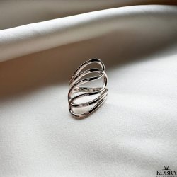 "Numa" kurvet sterling slv ring